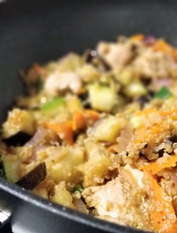 wok de pavo y quinoa